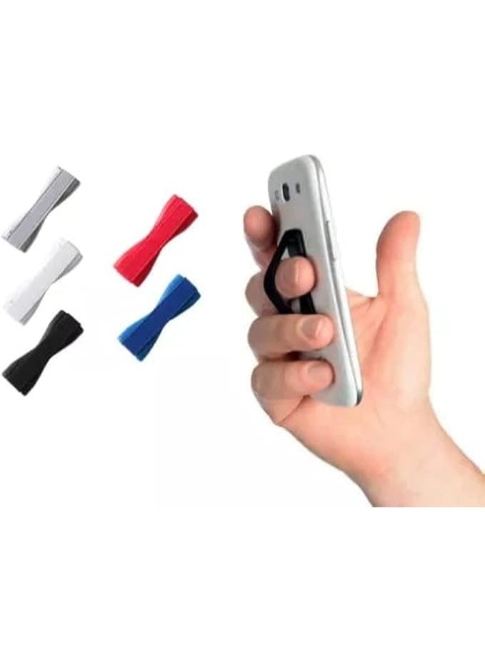 مقبض موبايل مرن قابل للتمدد لمعظم الهواتف الذكية وأجهزة التابلت الصغيرة – حزام مطاطي قوي متعدد الألوان لثبات أفضل وسهولة استخدام بيد واحدة ( قطعتين) - Image 4